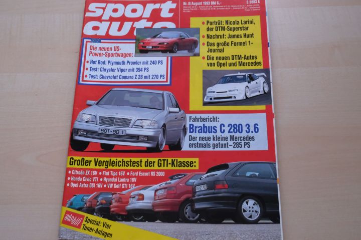 Deckblatt Sport Auto (08/1993)